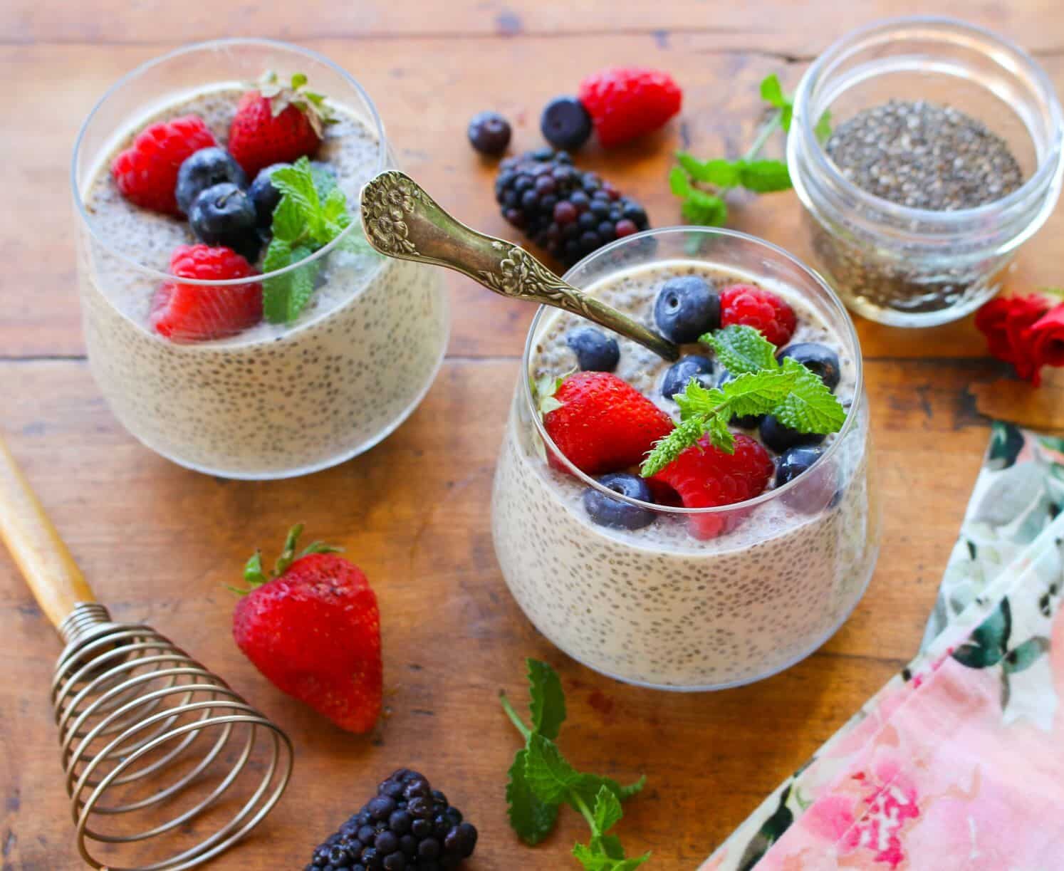 Chia Seed Pudding with Berries