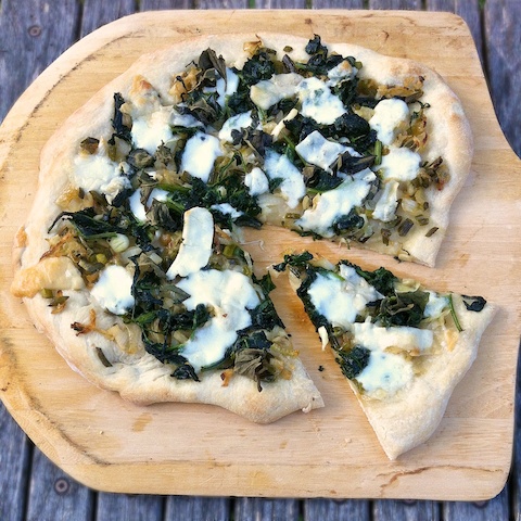 Green & White Summer Pizza