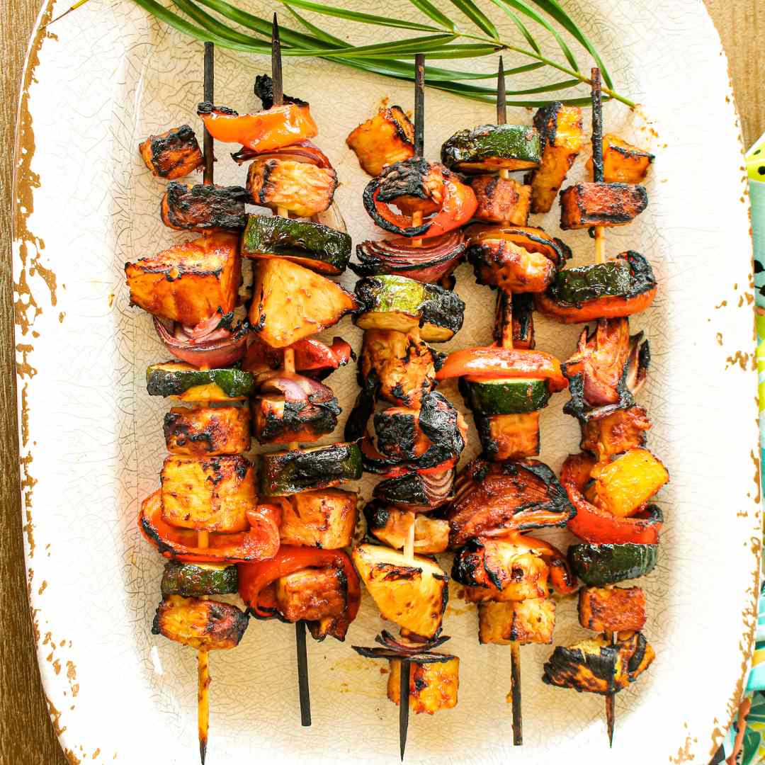 Hawaiian Tempeh Barbeque Skewers – Sharon Palmer, The Plant Powered Dietitian