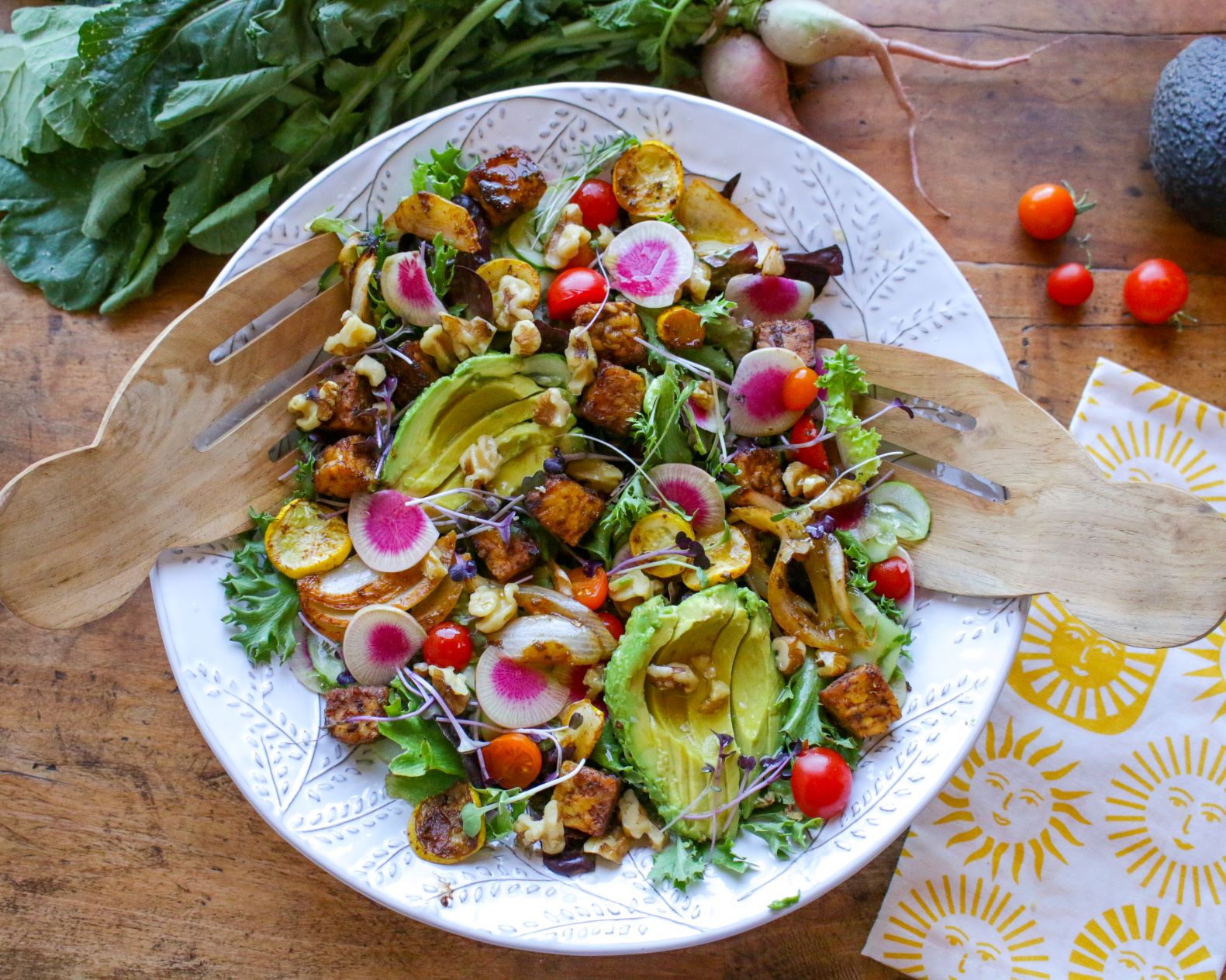 Roasted Tempeh Summer Salad – Sharon Palmer, The Plant Powered Dietitian