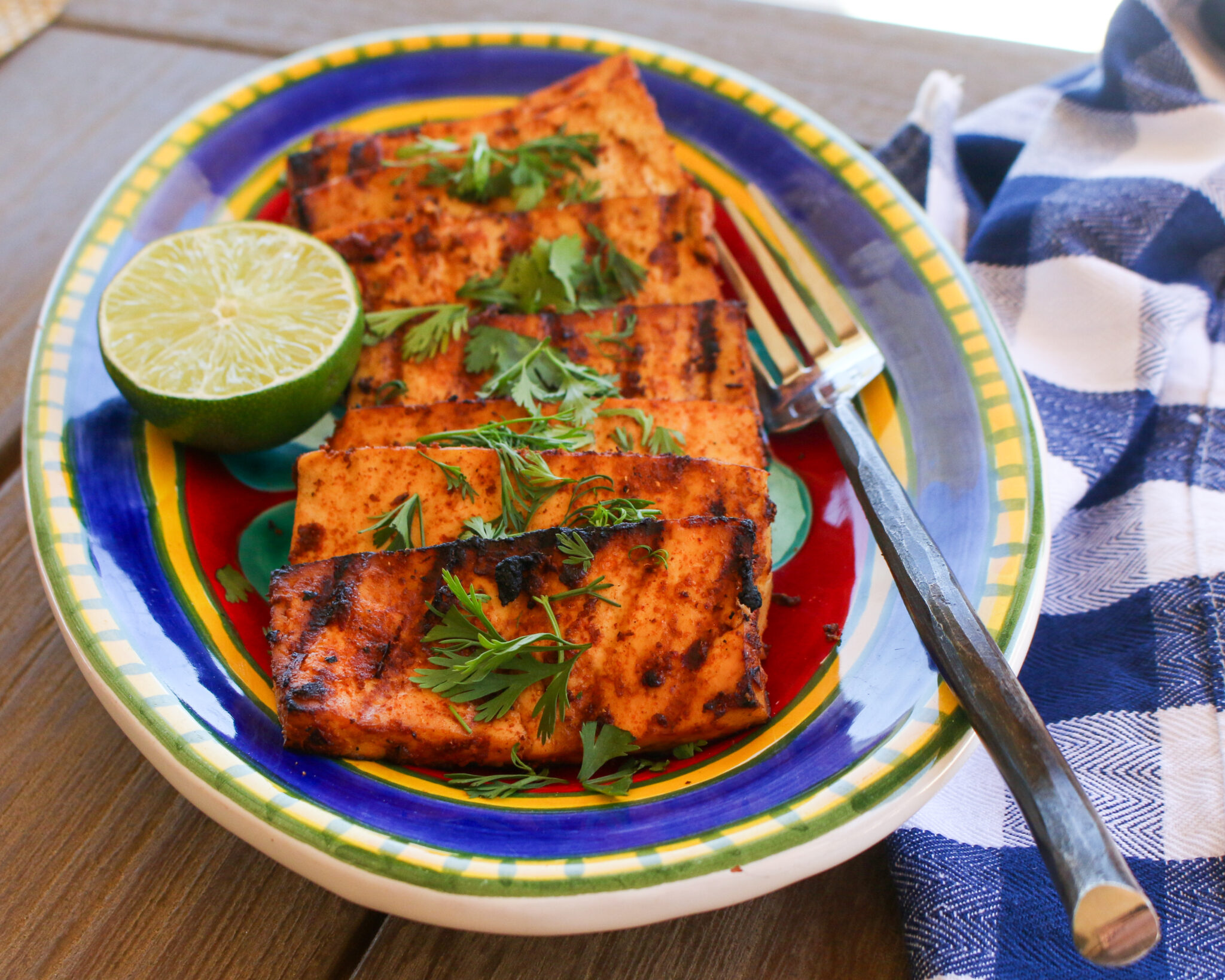 Chipotle Lime Grilled Tofu Steaks