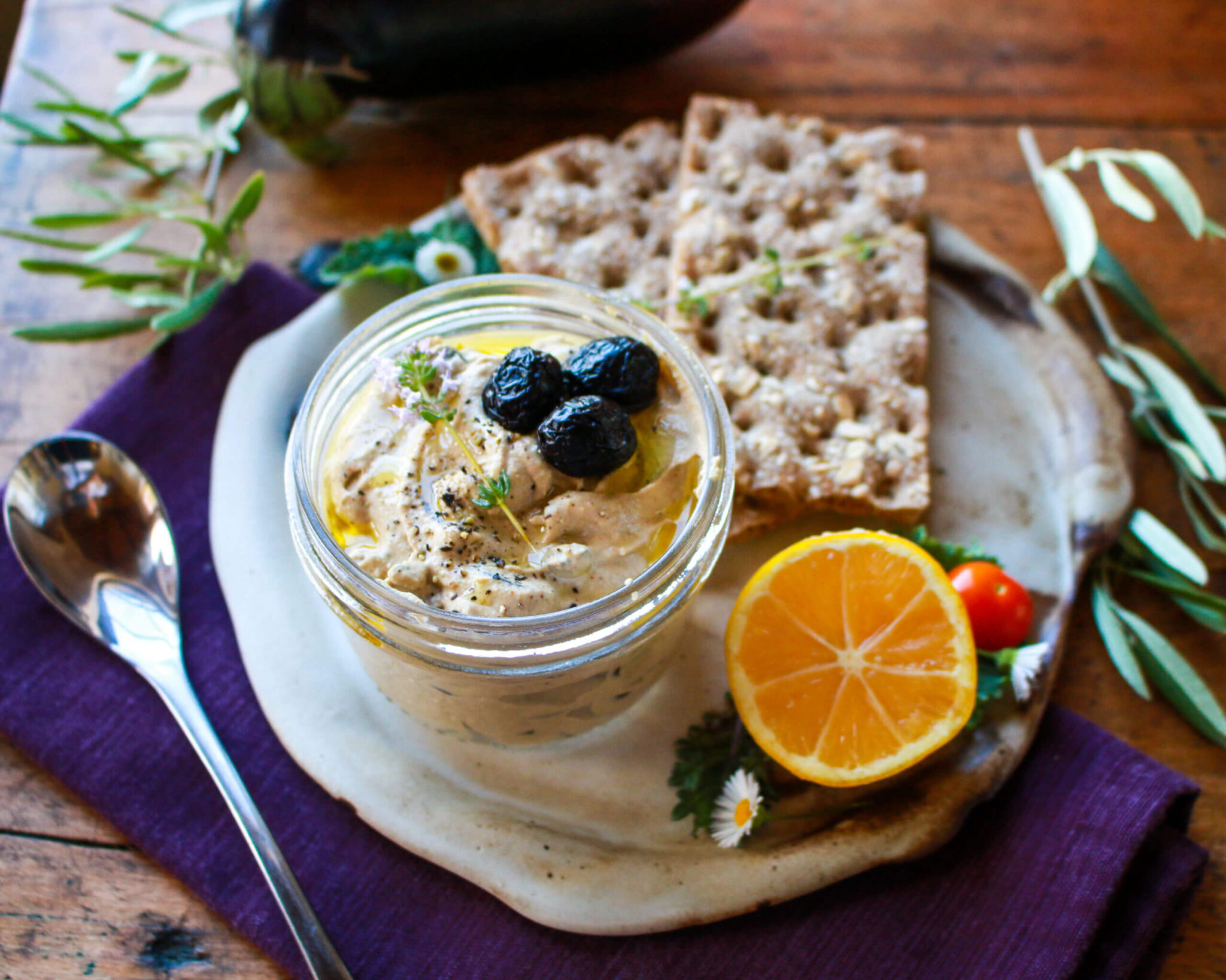 Roasted Eggplant Dip – Sharon Palmer, The Plant Powered Dietitian