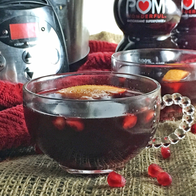 Hot Pomegranate Apple Cider Drink
