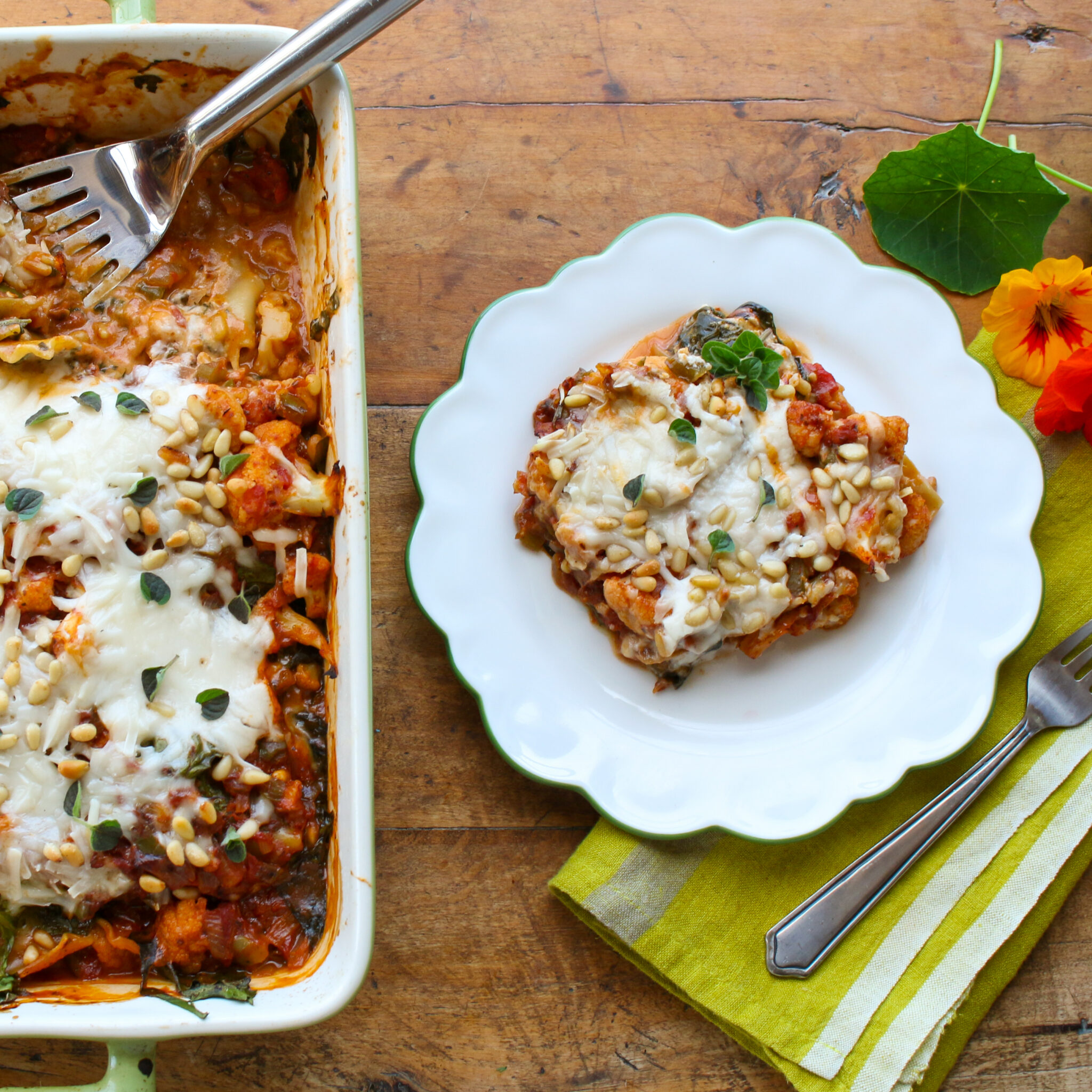 Vegan Cauliflower Spinach Lasagna – Sharon Palmer, The Plant Powered Dietitian