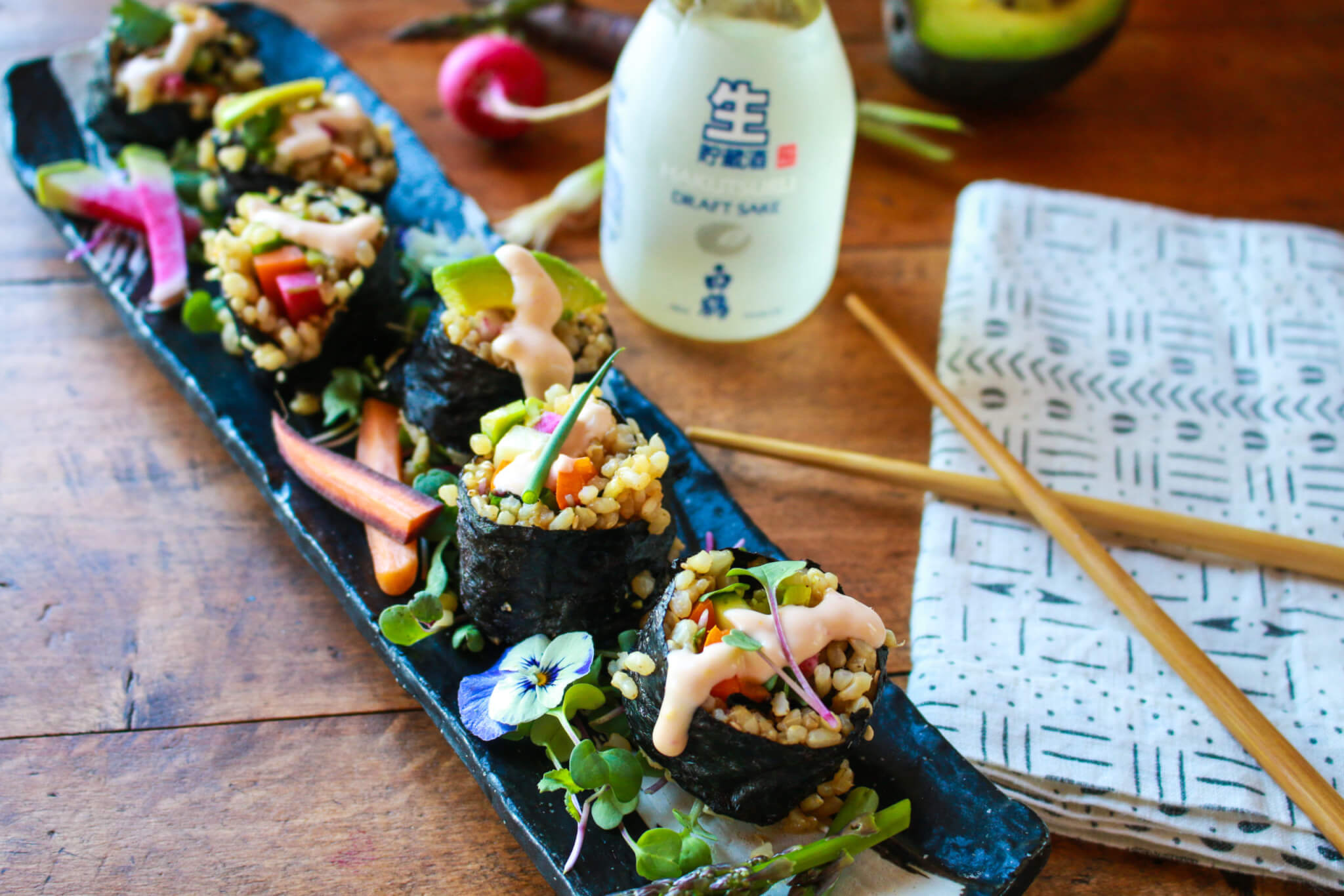 Farmers Market Vegetable Sushi – Sharon Palmer, The Plant Powered Dietitian