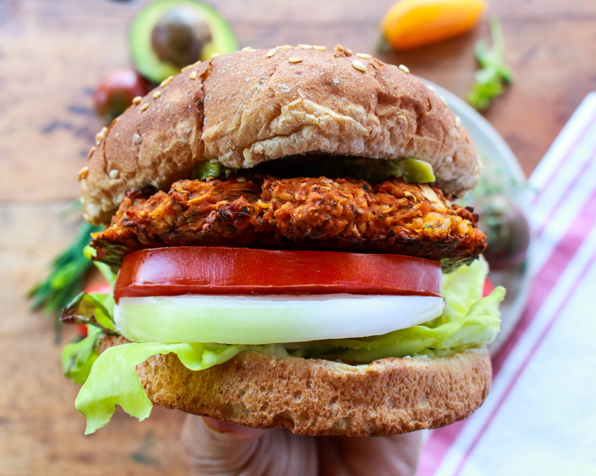 Curried Oat White Bean Veggie Burgers