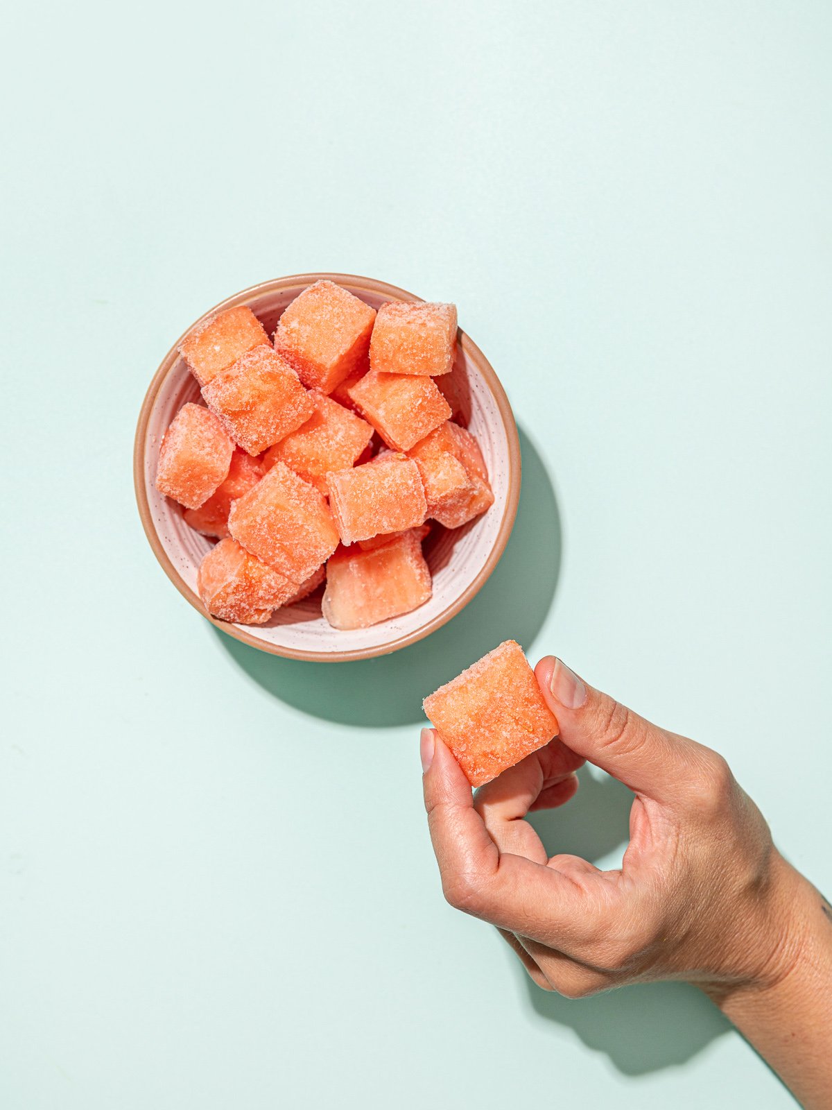 Sour Frozen Watermelon Snack (2 ingredients!)