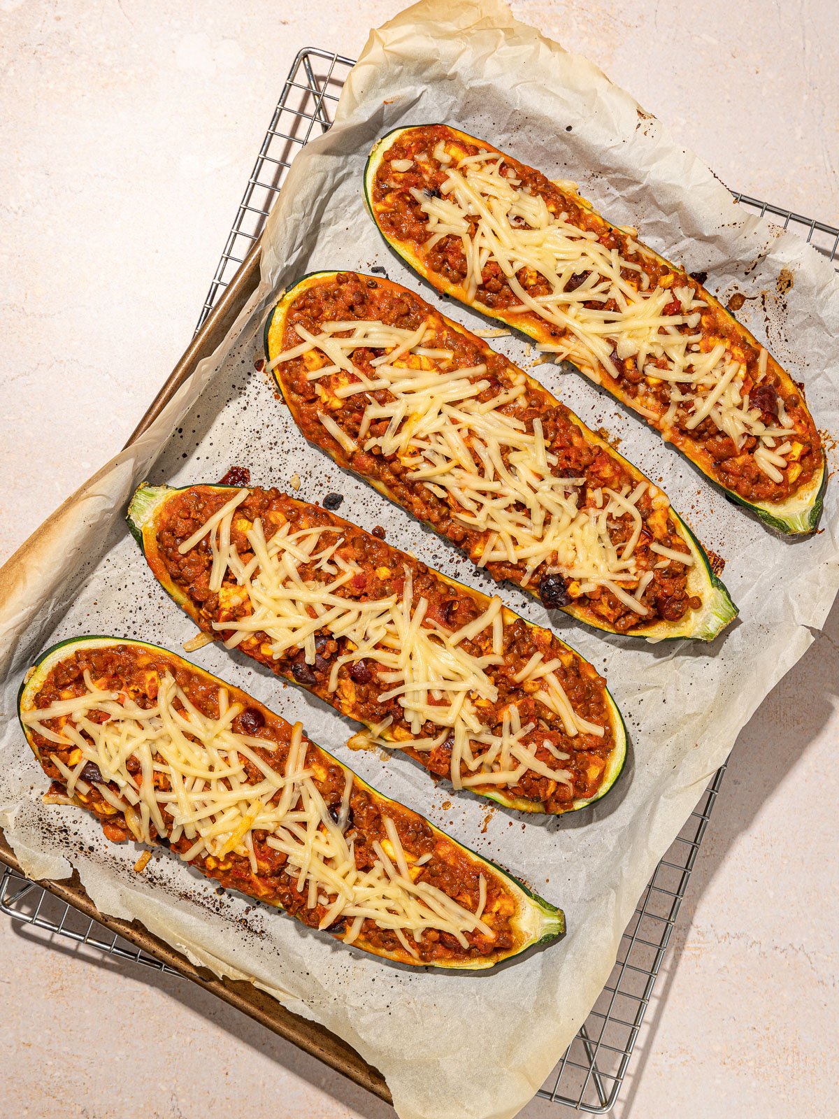 Saucy Lentil-stuffed Zucchini Boats – Desiree Nielsen