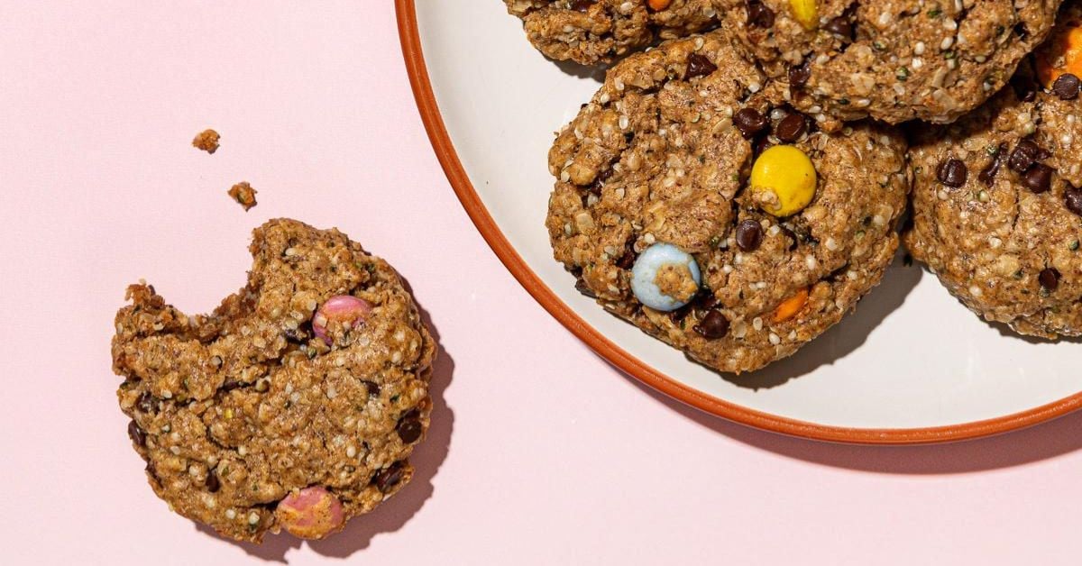 Easy Vegan Monster Cookies with Hemp Hearts