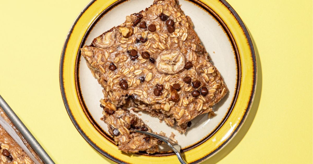 Banana Bread Baked Oats with Sneaky Tofu