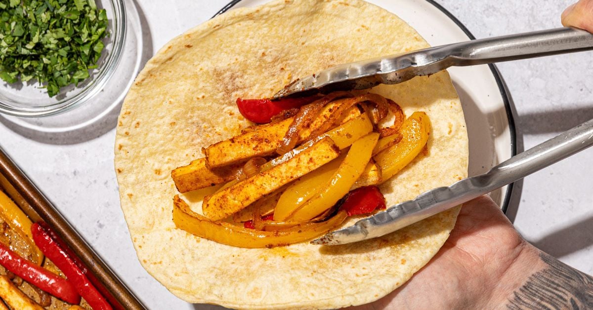 Baked Vegan Tofu Fajitas with Homemade Seasoning