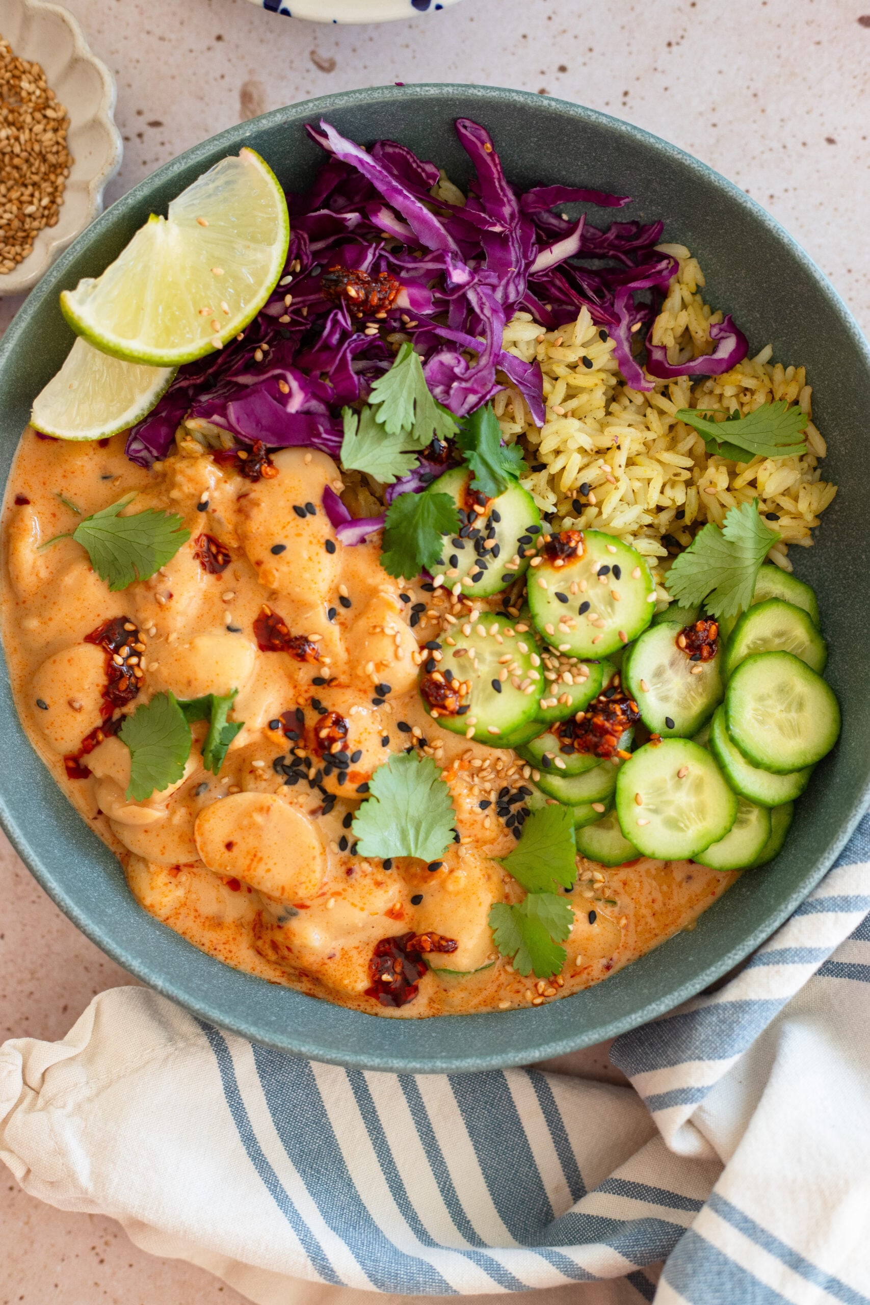 Peanut Sauce Butter Beans | Dietitian Debbie Dishes