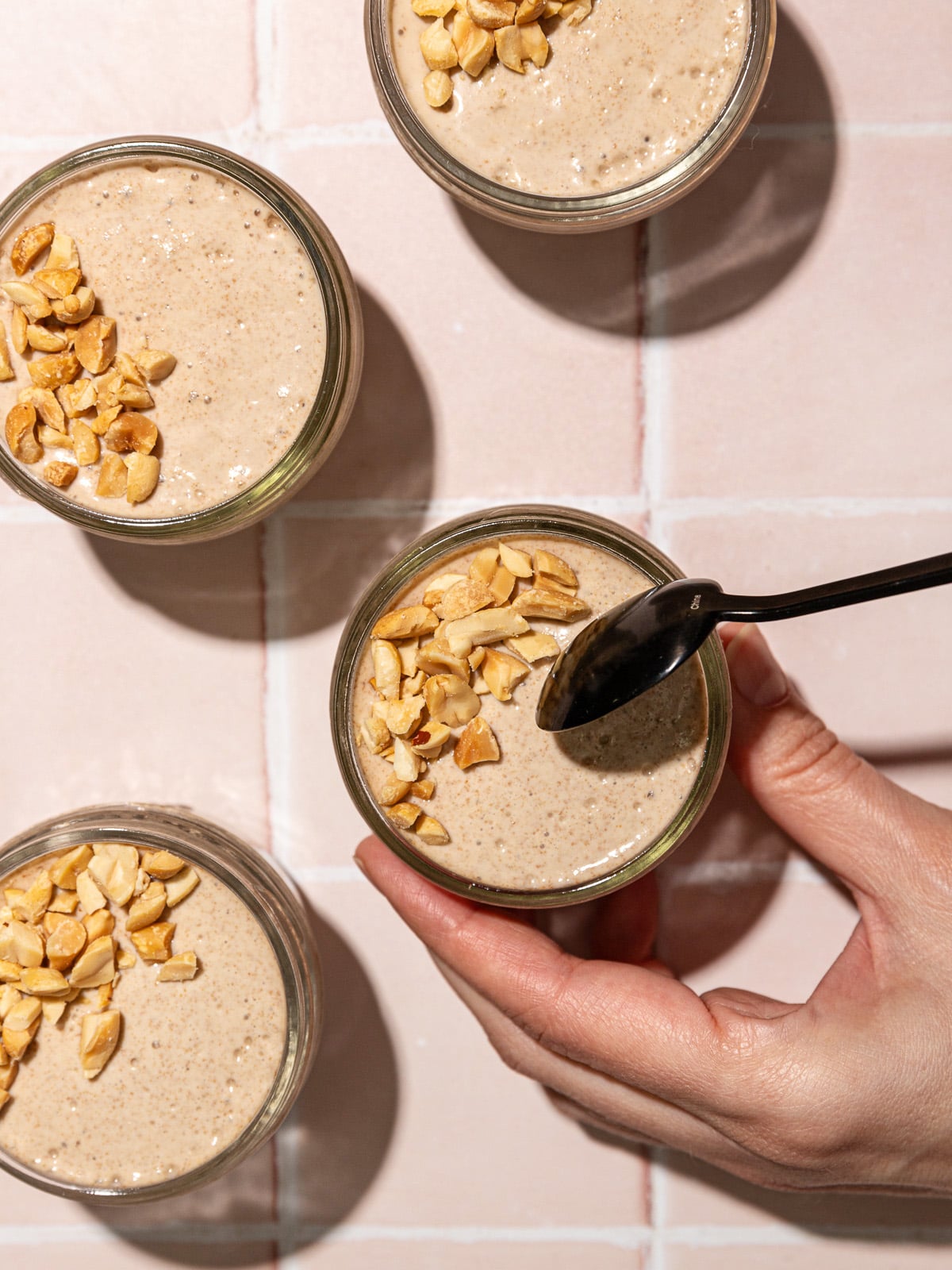 High Protein Blended Chia Pudding with Peanut Butter