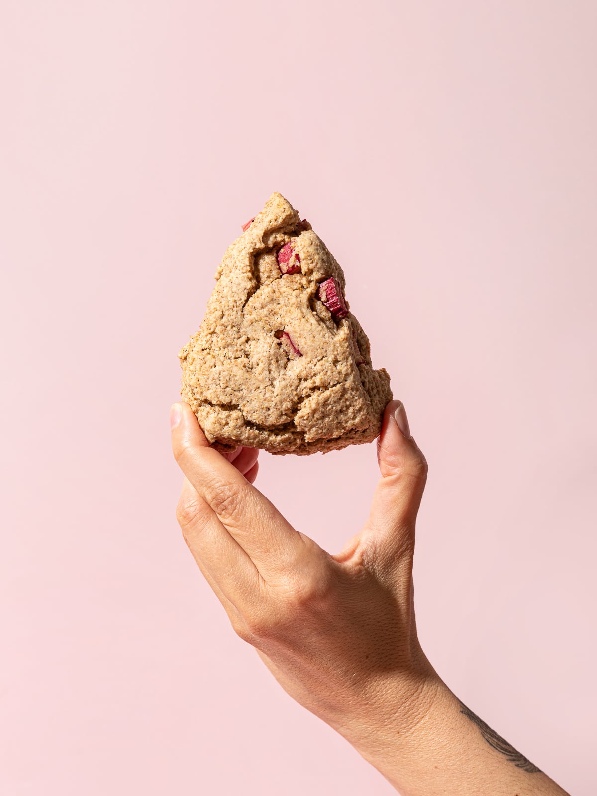 30 Minute Rhubarb Scones with Whole Wheat Flour