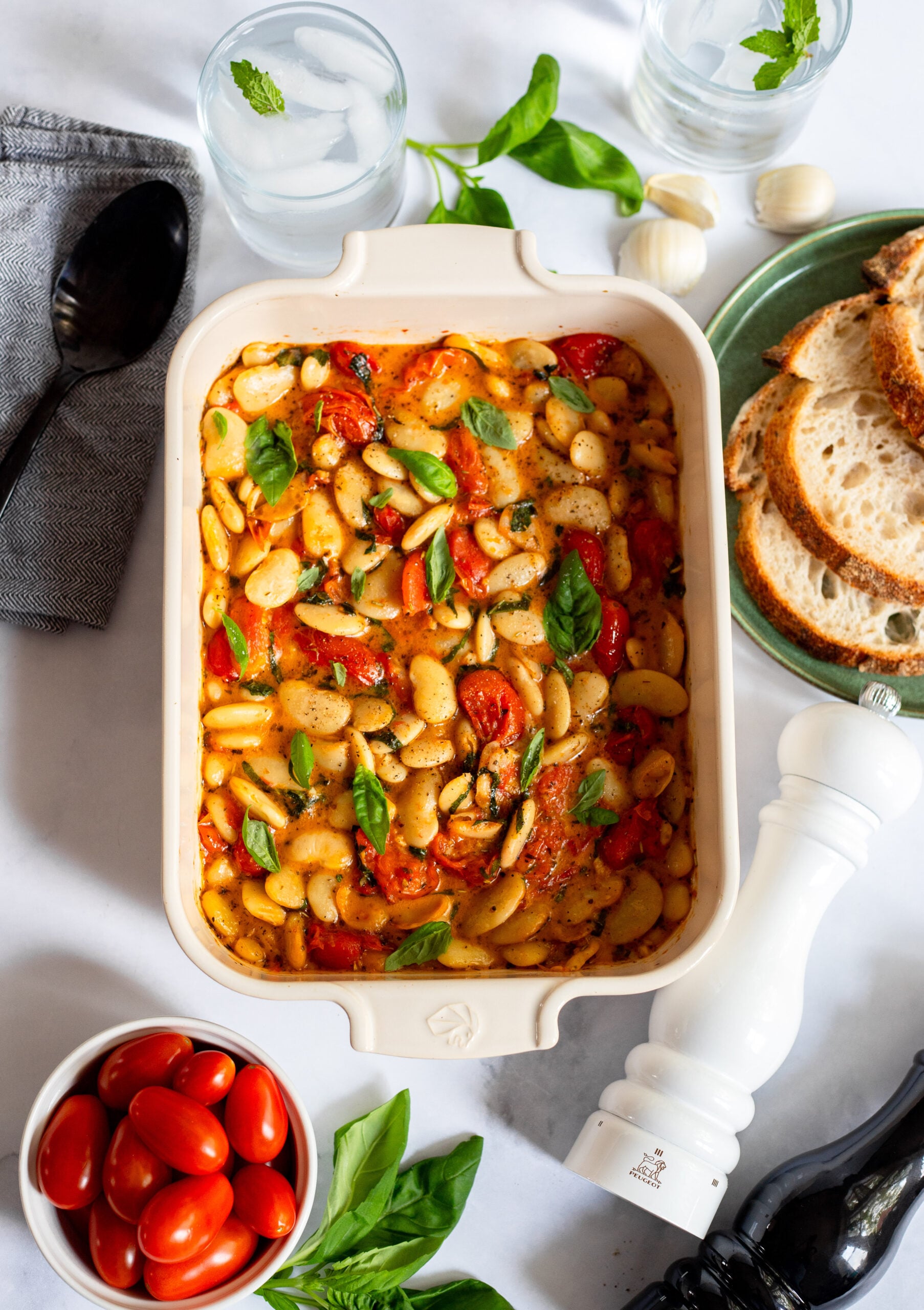 Baked Feta Butter Beans | Dietitian Debbie Dishes