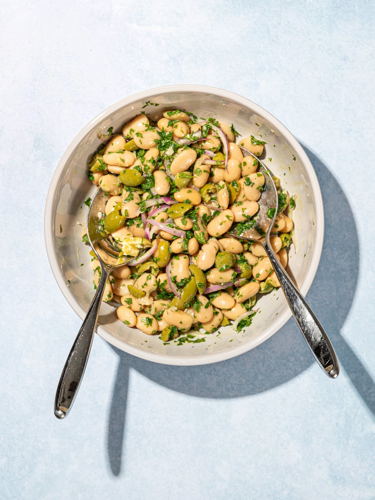 Marinated White Bean Side Salad with Olives