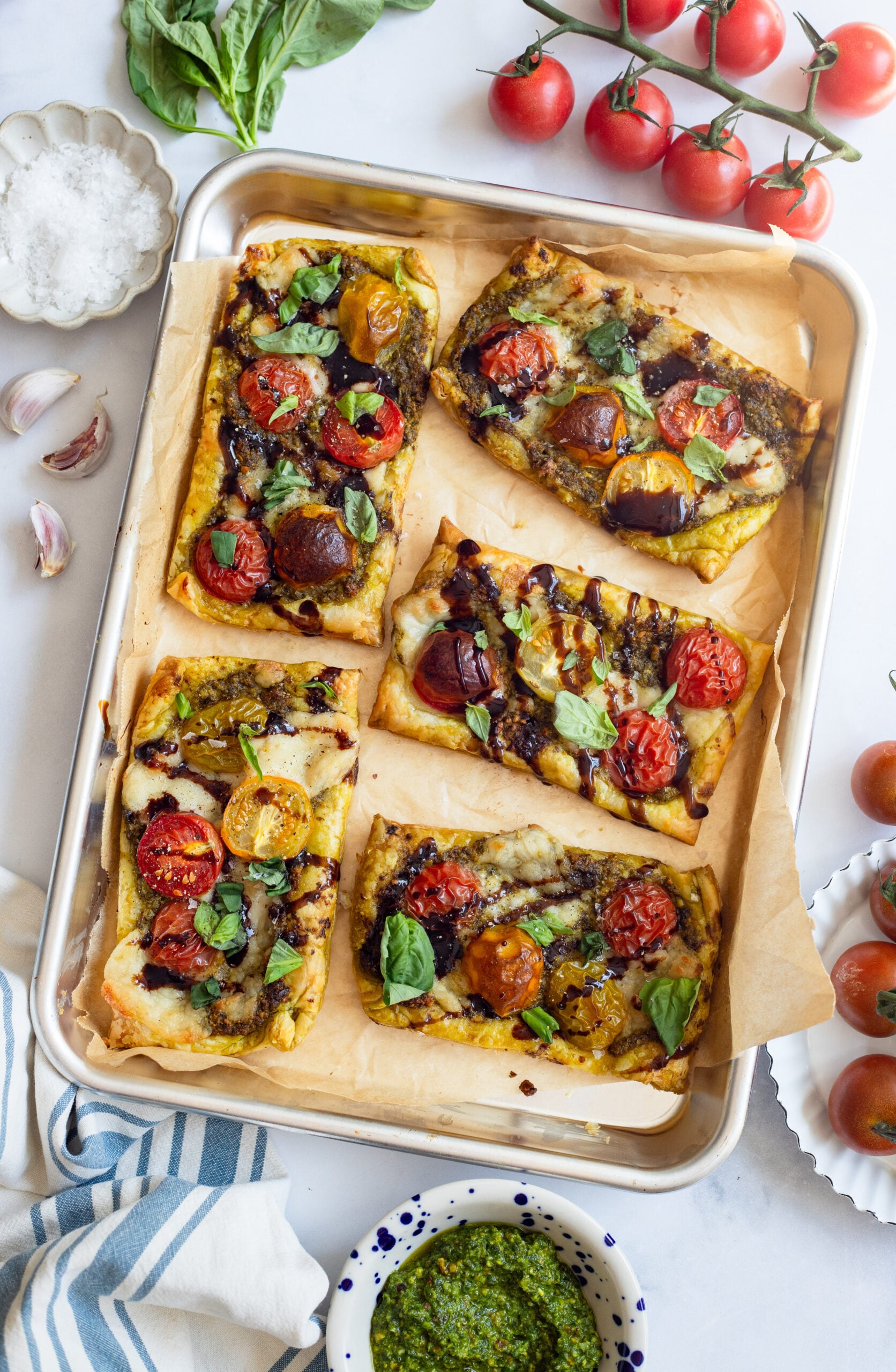 Tomato Basil Tarts | Dietitian Debbie Dishes