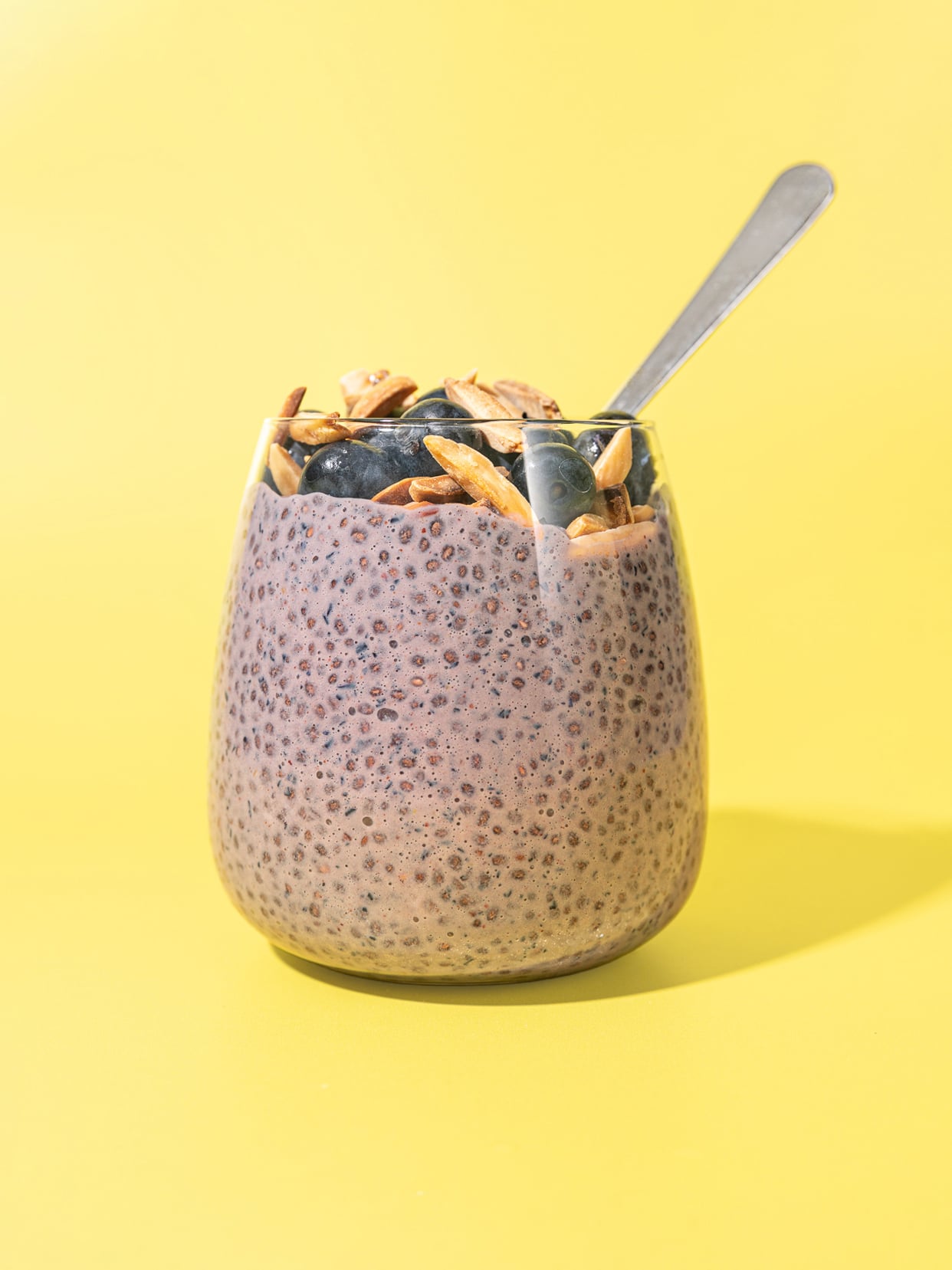 Blueberry Lemon Chia Pudding with Soy Milk