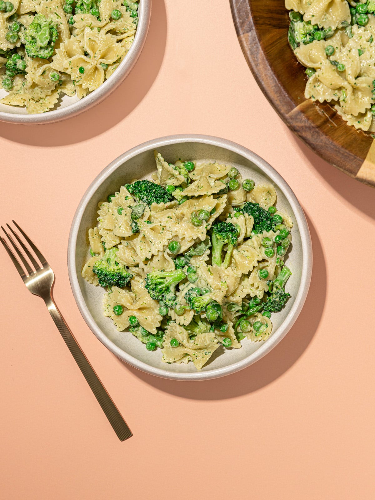 Creamy Broccoli Pasta Salad with Green Goddess Dressing