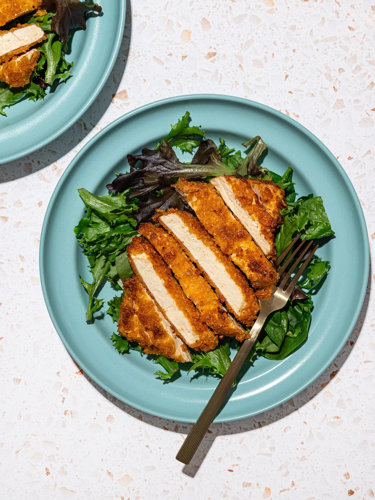 Pan-fried Cornflake Crusted Tofu Cutlet