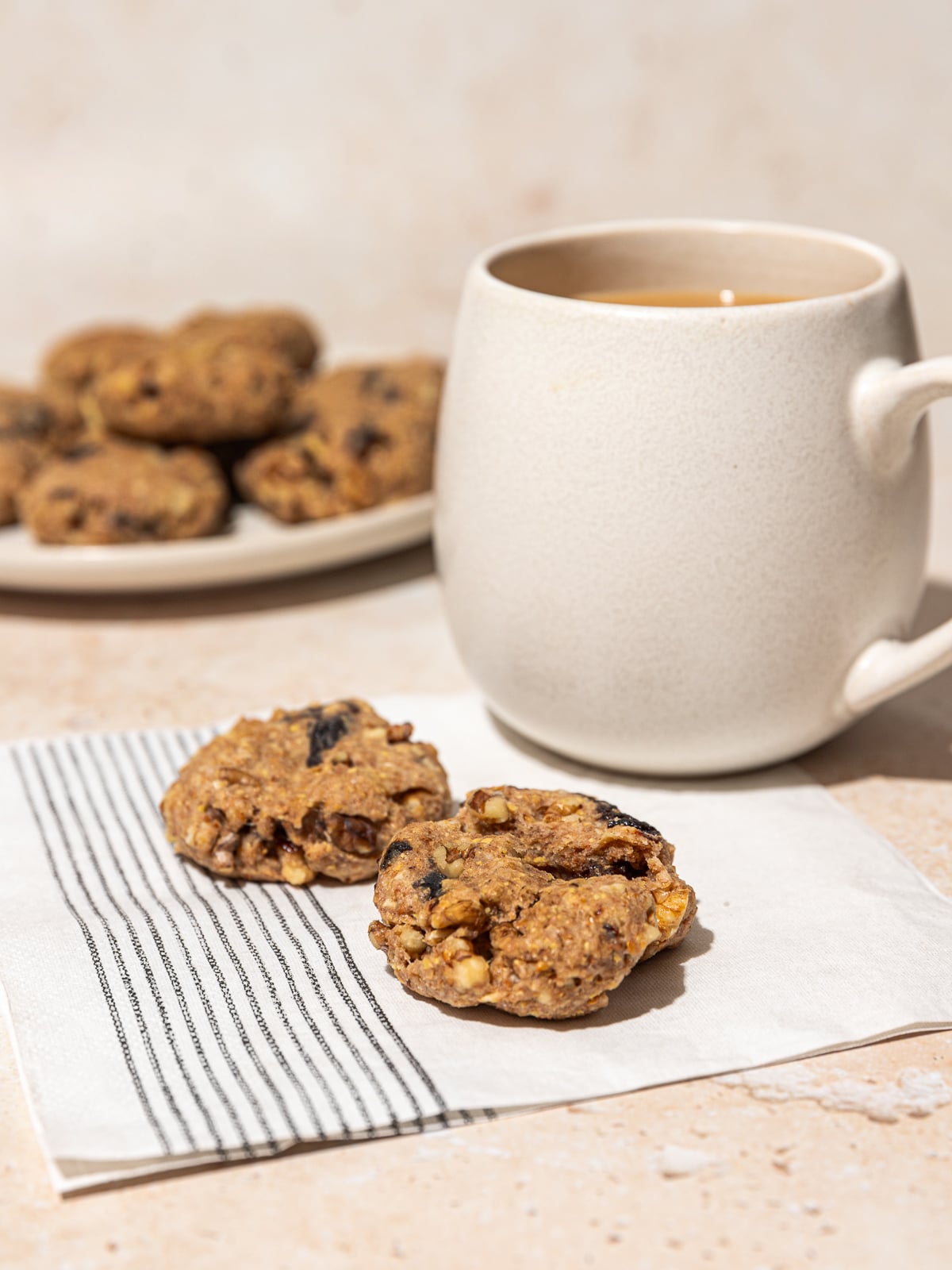 High Fiber Prune Cookies with Oats + Flax
